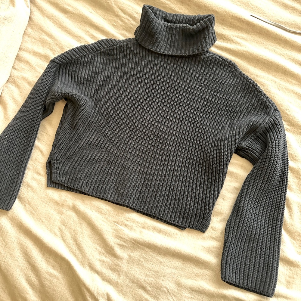 Abercrombie Cropped Turtleneck Sweater